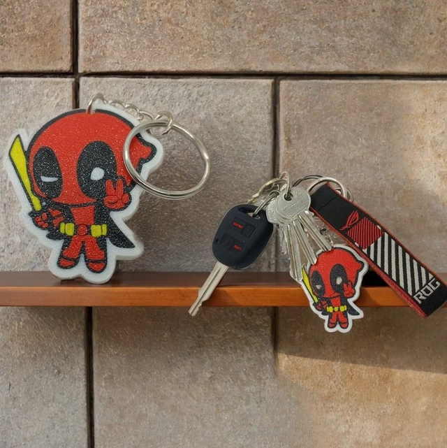 Chibi Deadpool 3D Keyring - Add a Fun Touch to Your Keys! 🎉
