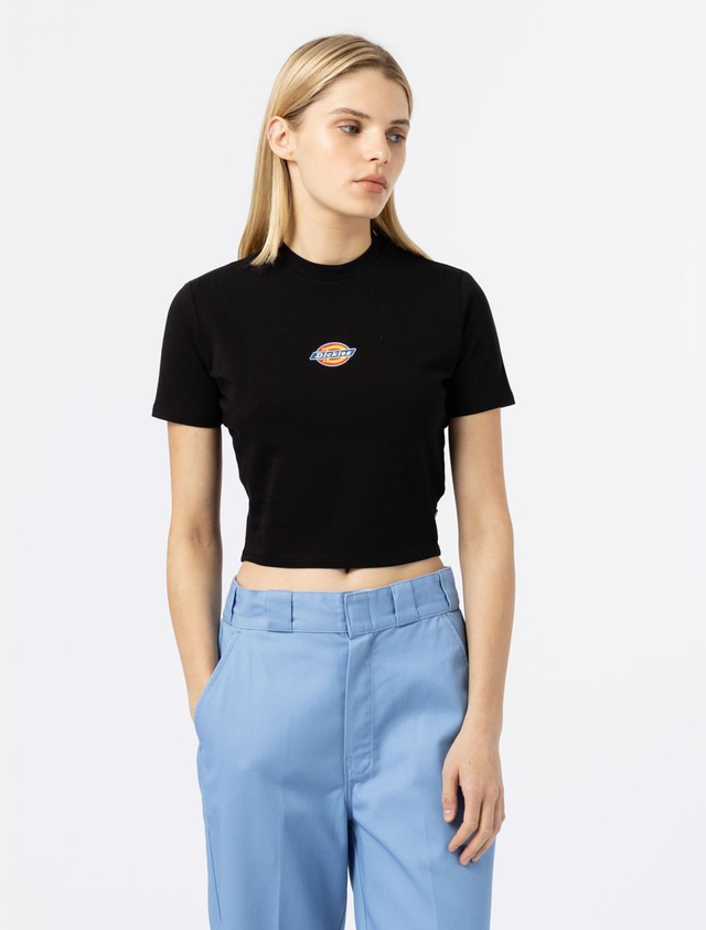 37442200 - DICKIES T-Shirt Maple Valley A Maniche Corte Cropped con logo