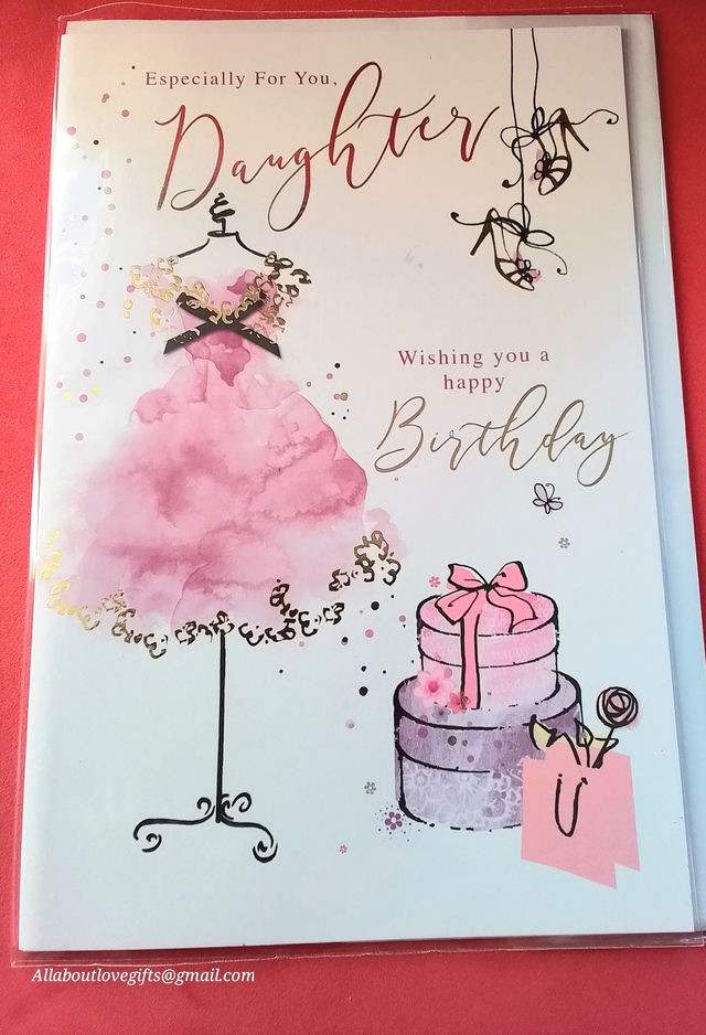 Daughter Birthday card 9" x 6" Making a wish for all you're dreaming of