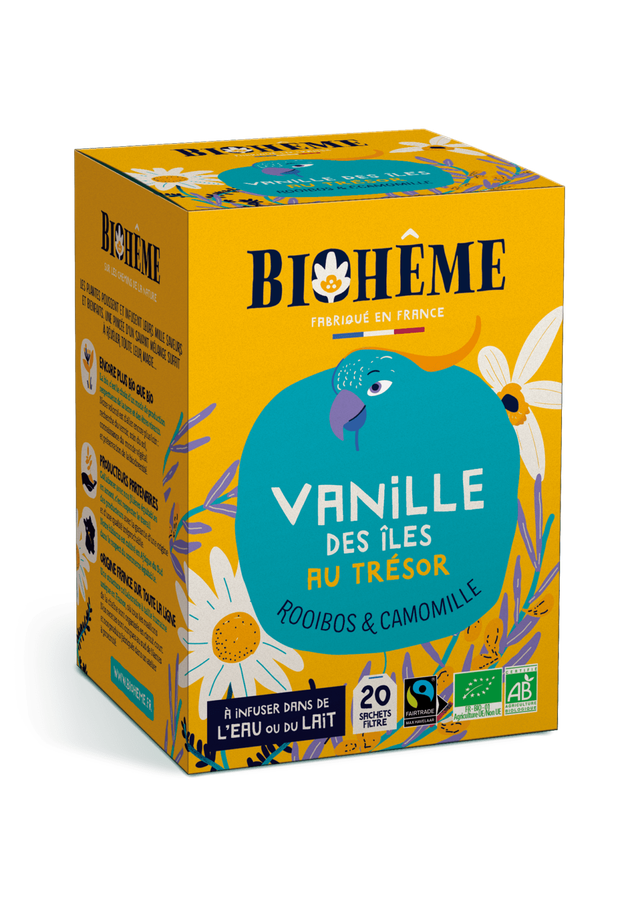 Infusion Vanille des îles au trésor – x20 inf  Rooibos &amp; Camomille