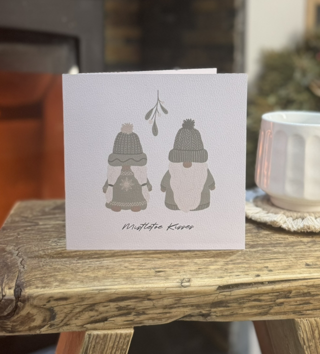 Cosy Christmas - Mistletoe Kisses Greetings Card  