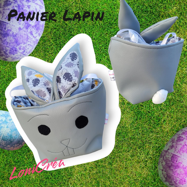 Panier Lapin &quot;Gris&quot;