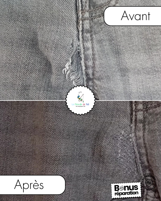 Déchirure, accroc (13€ -7€ Bonus réparation)