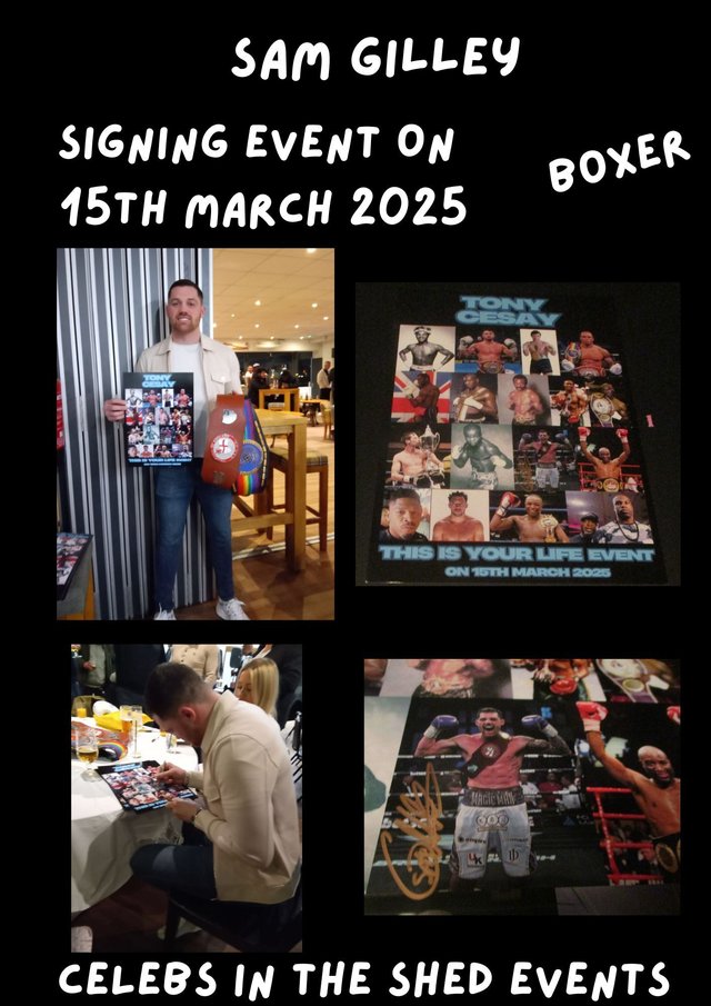 Sam Gilley Limited Edition Signed A3 Tony Cesay This Is Your Life Event Print At Our Private Signing Event On 15th March 2025 BUY NOW