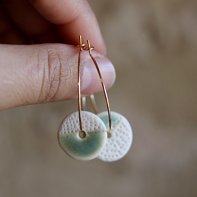 Boucles d'oreilles en porcelaine