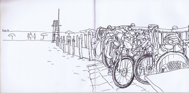 Dibujo Cerdeña en bici