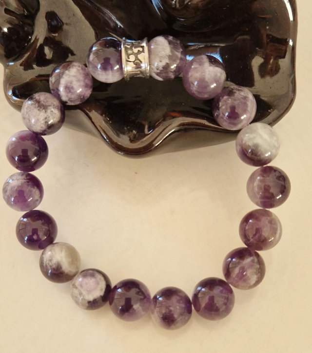 Bracelet AMÉTHYSTE CHEVRON 10mm