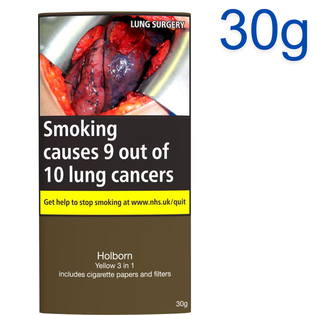 Holborn Yellow Rolling Tobacco &amp; Cigarette Paper 30G