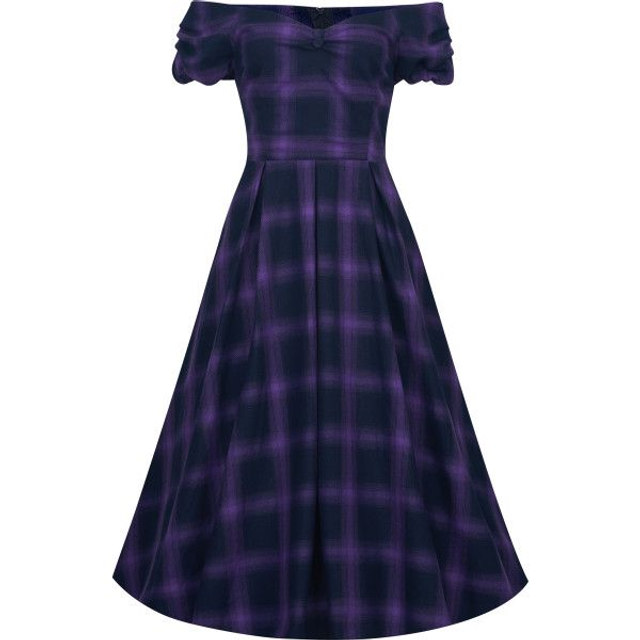 Lily Dress Purple Tartan 