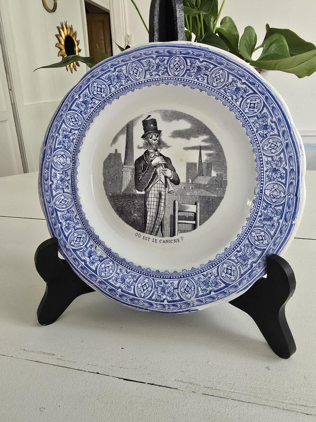 Assiette parlante Gien 