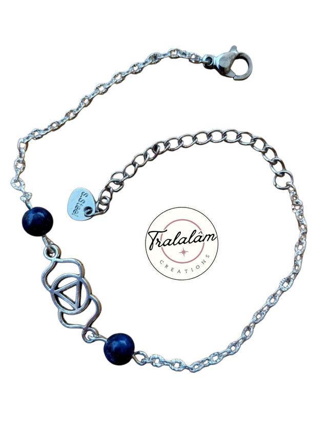 ✨ Bracelet bleu foncé - Chakra Troisième Œil – Ajna✨(80BRA)