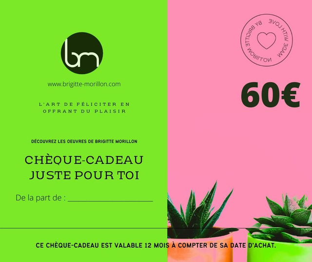 CHÈQUES-CADEAU À OFFRIR - 60€