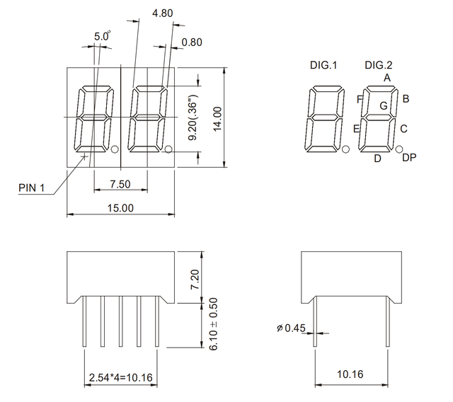 MAX7219 - Digit PCB System - 50cm