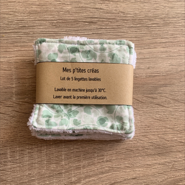 Lot de 5 lingettes lavables