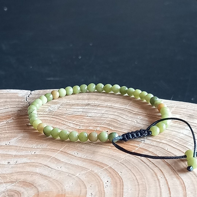 Bracelet ajustable en Jade vert