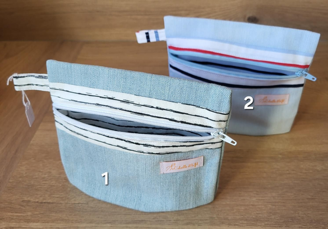 Pochette à soufflet- rayures