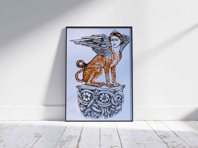 Affiche sérigraphiée Sphinge
