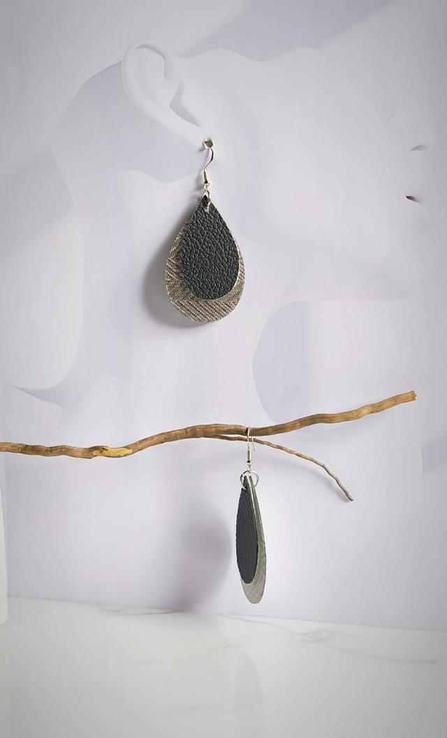 Boucle duo Noir et brillant