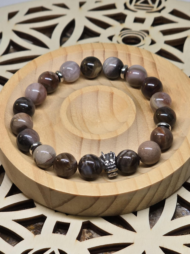 Bracelet Bois fossilisé 1 cm 