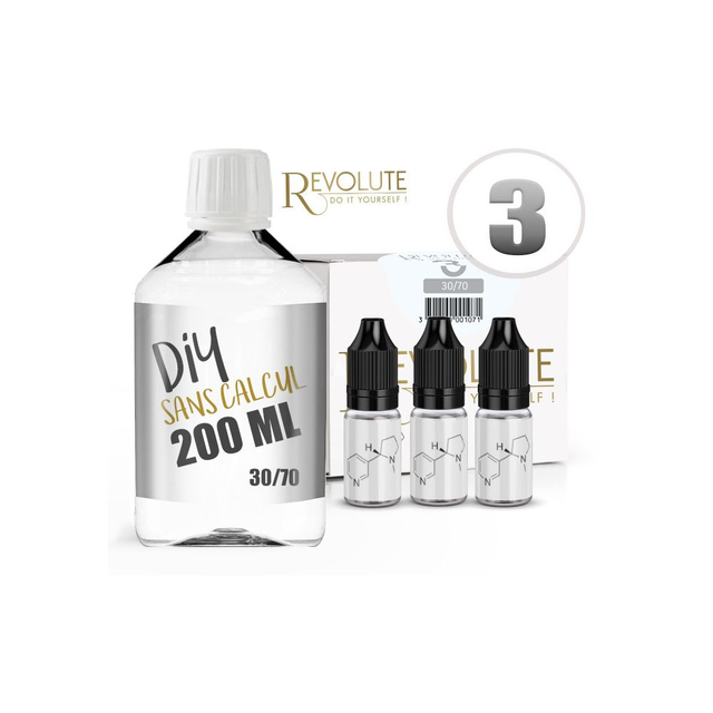 Kit base - Revolute 200ml 30PG/70VG 3mg