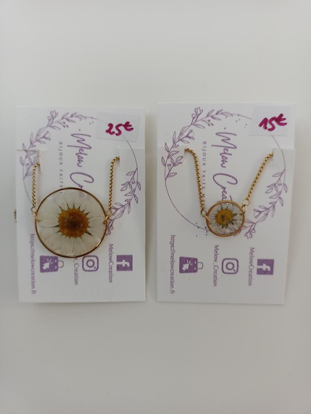 Parure - Collier + Bracelet - Marguerite/Pâquerette