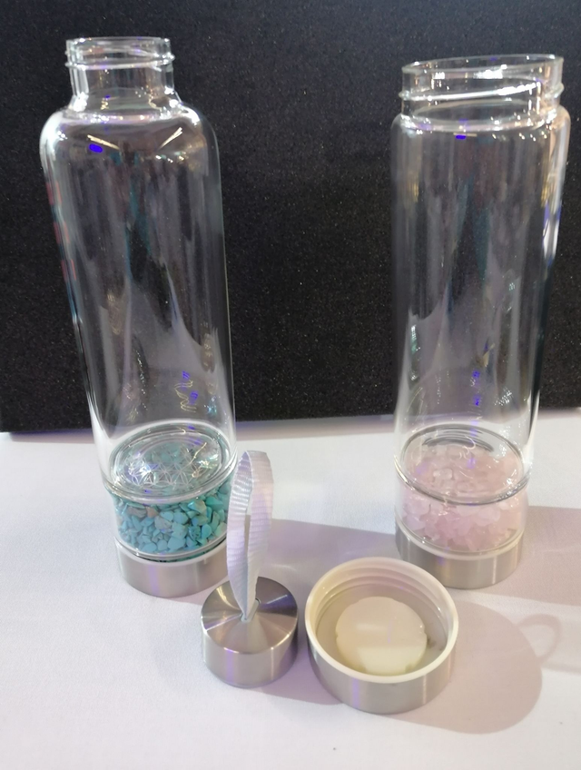 Edelsteinflasche Chrom Aura