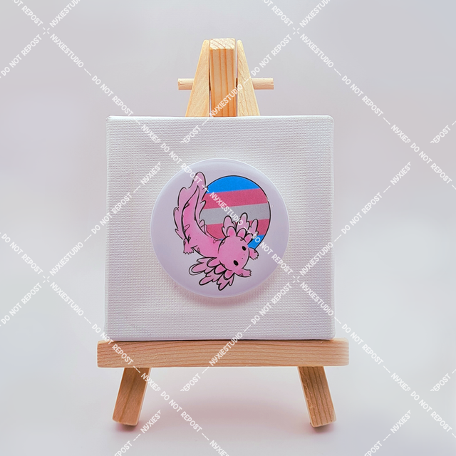 Axolotl Trans Button Pins