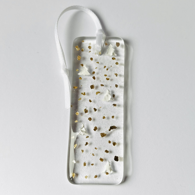 White Christmas Trees Clear Hanging Decoration