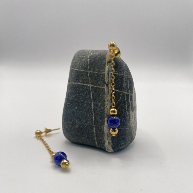 Boucles d'oreilles Paula - lapis lazuli