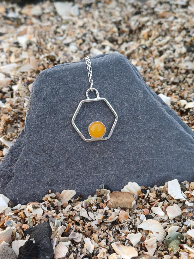 Sun-Over-Sea Geometry Pendant