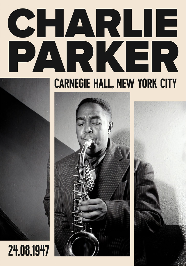 Charlie Parker Jazz Poster