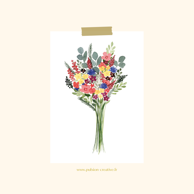 Illustration Bouquet champêtre
