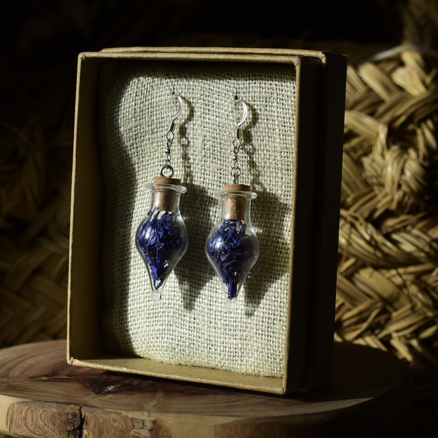 boucles fioles silver bleuet