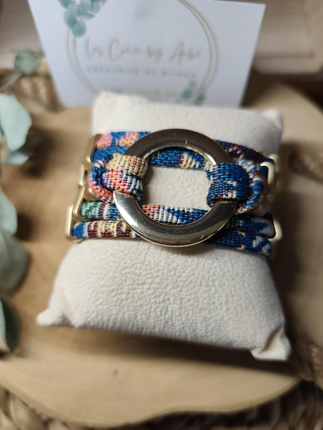 BIG BRACELET TISSU ETNIC MULTICOLORS 0001377