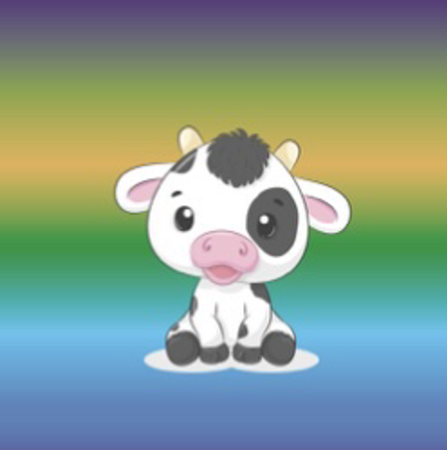 Jersey Panel 40x40cm kleine Kuh 