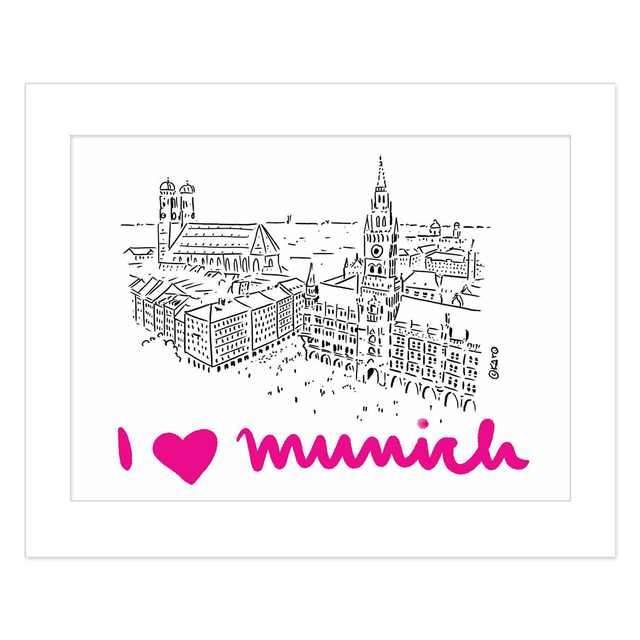 I ♥︎ Munich • Marienplatz, rot