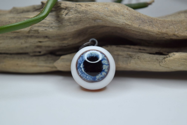 PENDENTIF OEIL DE GNOME MONTURE INOX