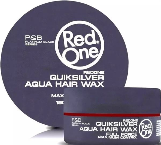 RED ONE: AQUA HAIR WAX 150ML - QUICKSILVER (GREY)