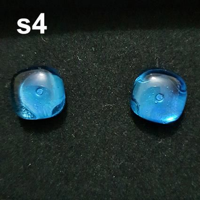 S4 Small aqua blue stud earrings