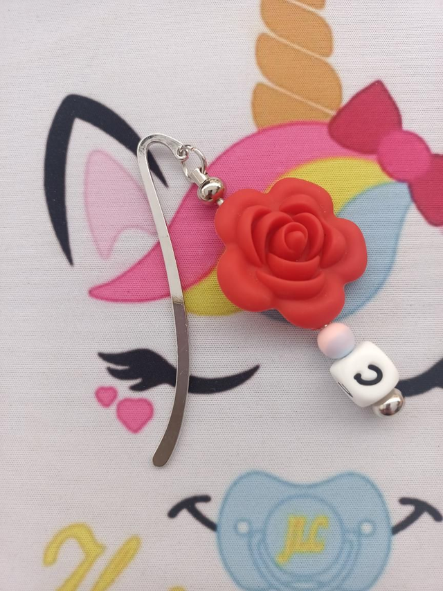 Marque-page Grosse Rose