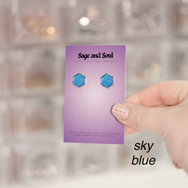 Sale - Hexagon Studs