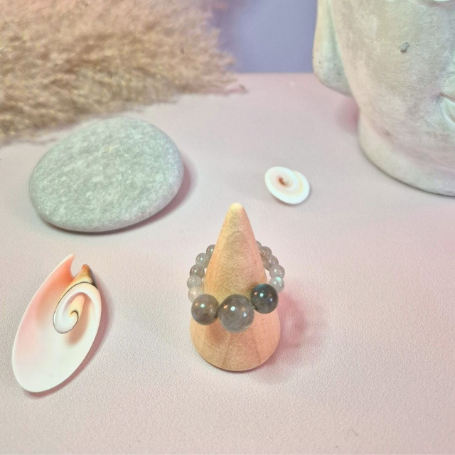 Bague HARMONIA – Labradorite naturelle (Madagascar)