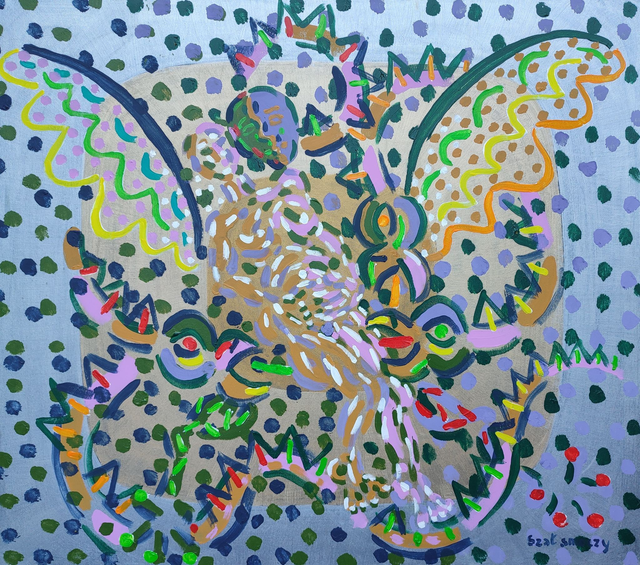 Szał smoczy, 90x102 akryl płótno 2018