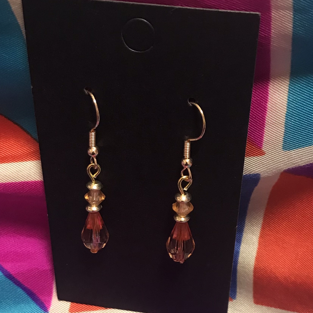 Red Dangling Earrings-RDE13
