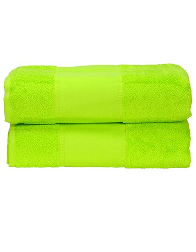 Drap de bain Lime Green brodé avec prénom