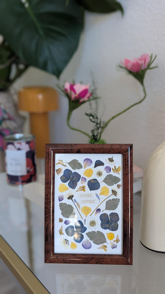 Herbier cadre vintage - you're lovely 