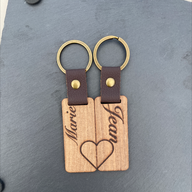 Porte clés doubles personnalisés 