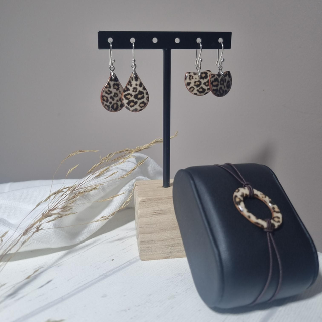 Boucles d'oreilles léopard gouttes 