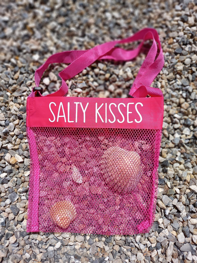 Pink Mesh beach bag