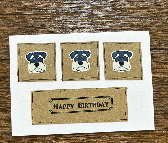 Schnauzer Dog Birthday Card